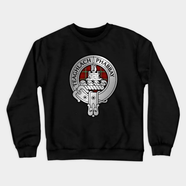 Clan Morrison Crest & Tartan Crewneck Sweatshirt by Taylor'd Designs